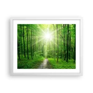 Poster in cornice bianca - Cattedrale verde - 50x40 cm