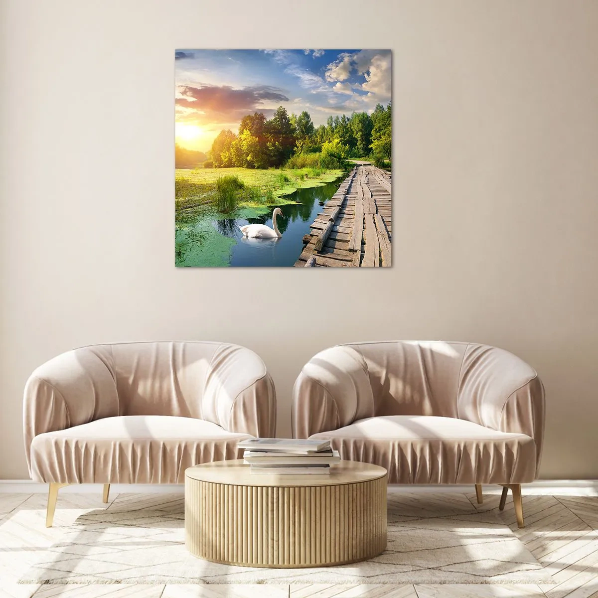 Quadro su vetro - Estate, estate ovunque - 40x40 cm