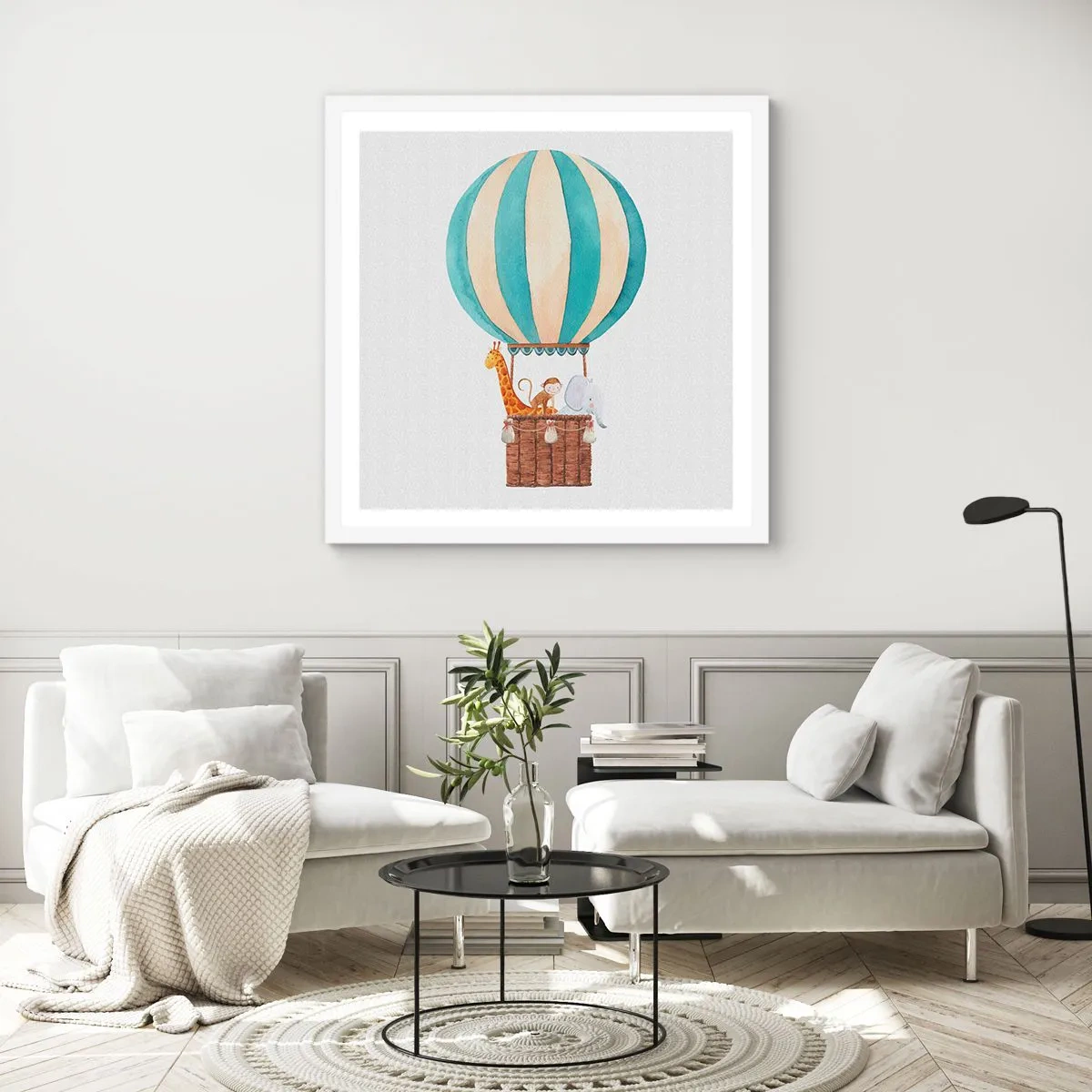 Poster in cornice bianca - Una gita fantastica - 30x30 cm