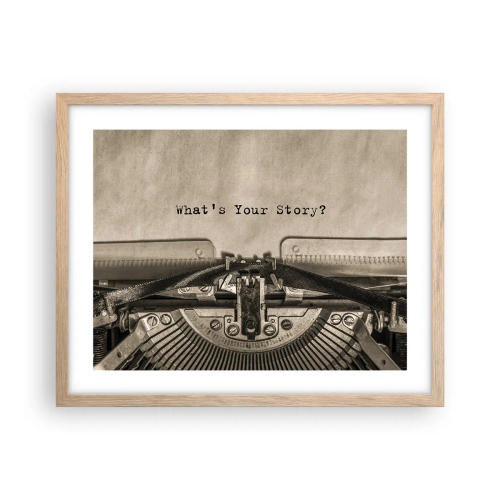 Poster in cornice rovere chiaro - Rispondimi - 50x40 cm