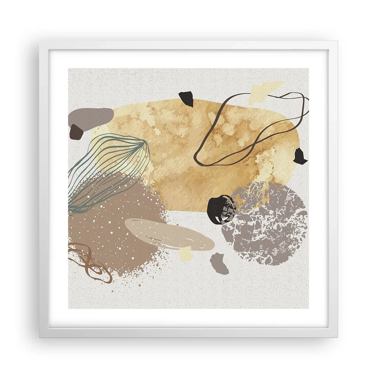 Poster in cornice bianca - Schizzologia applicata - 50x50 cm
