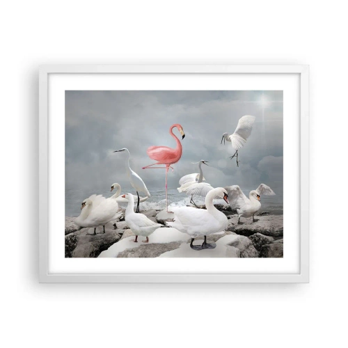 Poster in cornice bianca - Come sono arrivato qui? - 50x40 cm