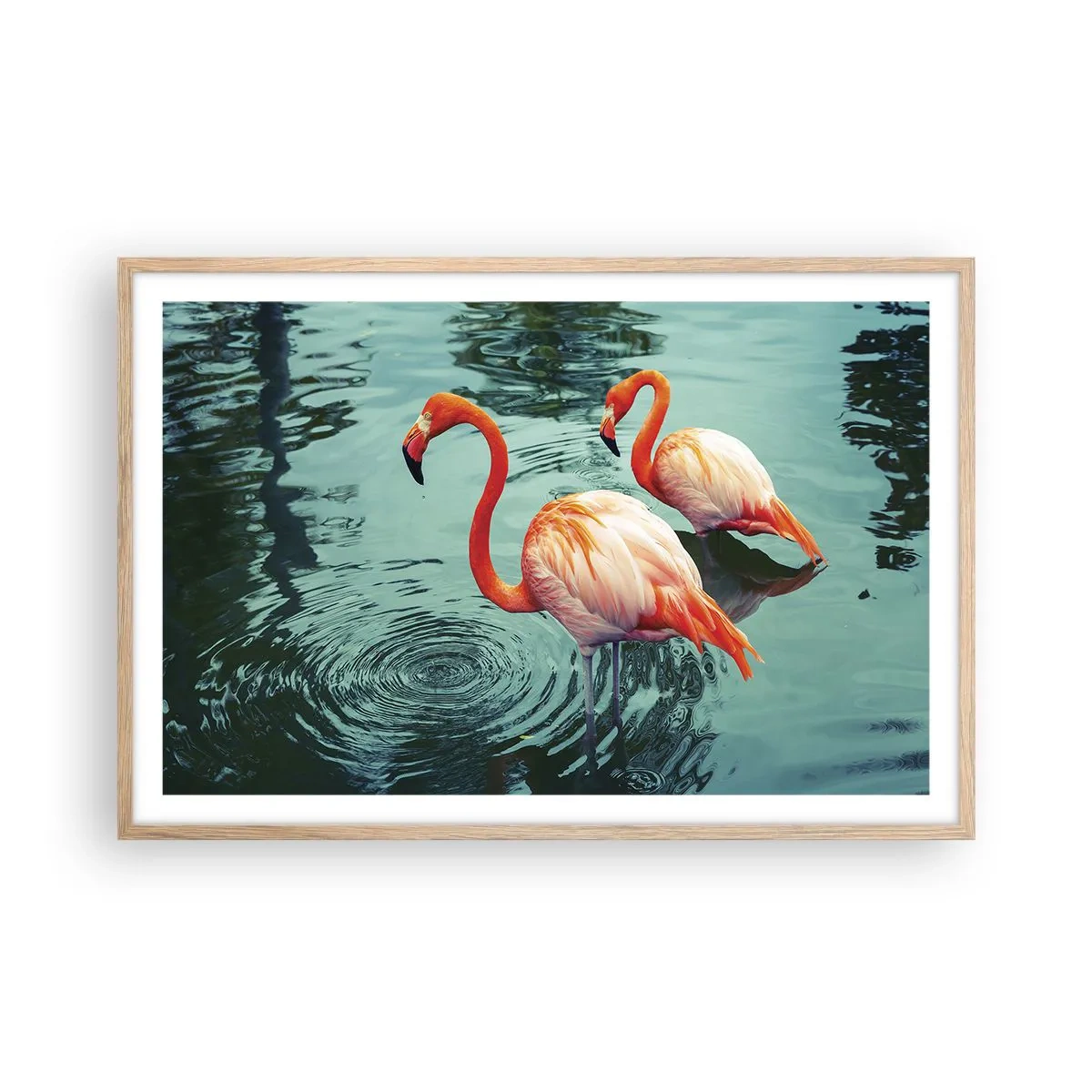 Poster in cornice rovere chiaro - Adesso siamo di moda - 91x61 cm