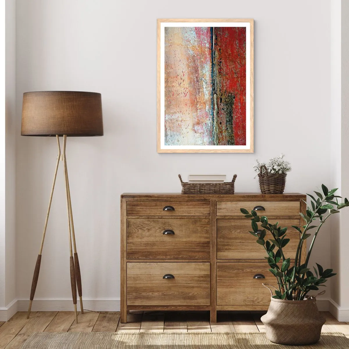 Poster in cornice rovere chiaro - Forse è il mare - 50x70 cm