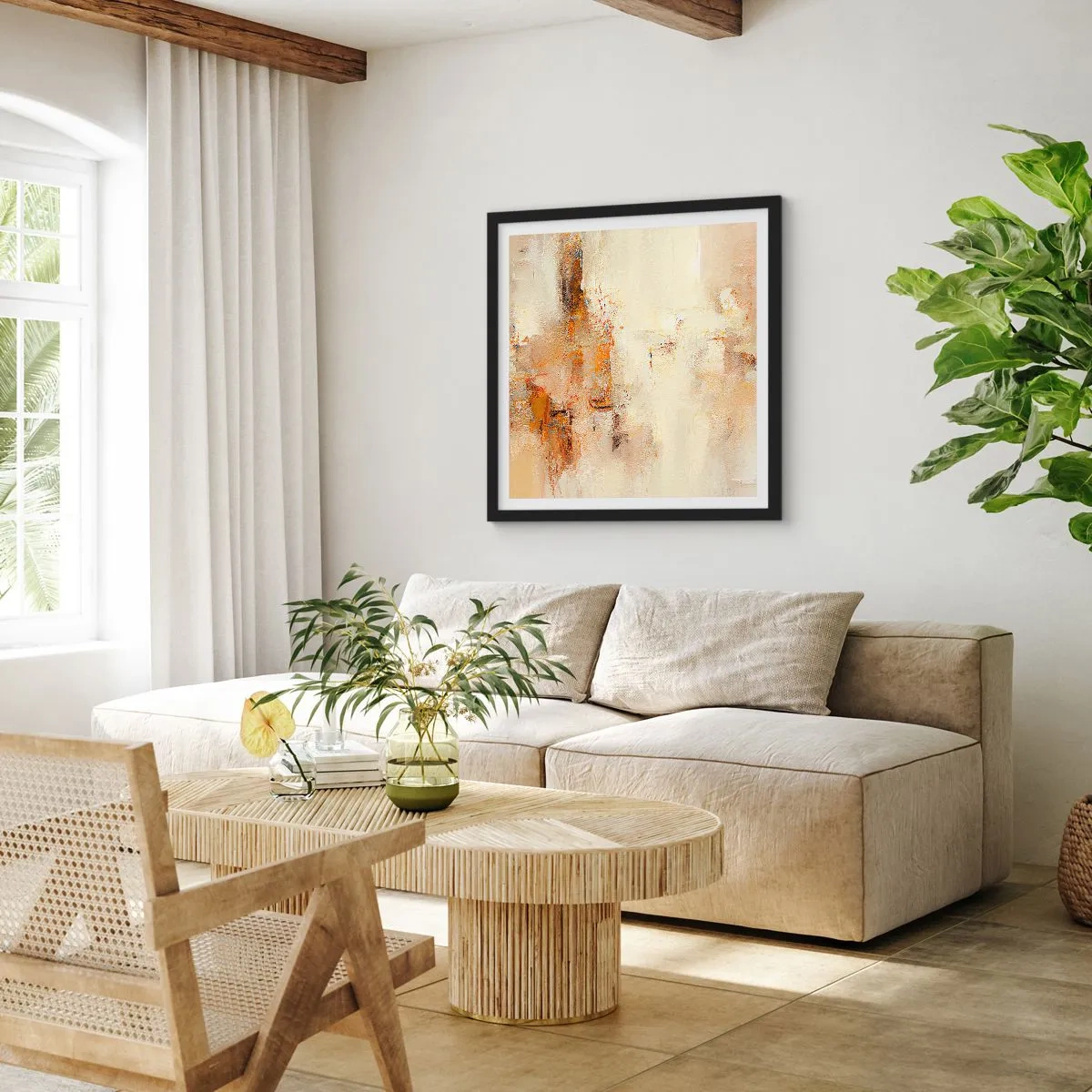 Poster in cornice nera - L'anima dell'ambra - 30x30 cm