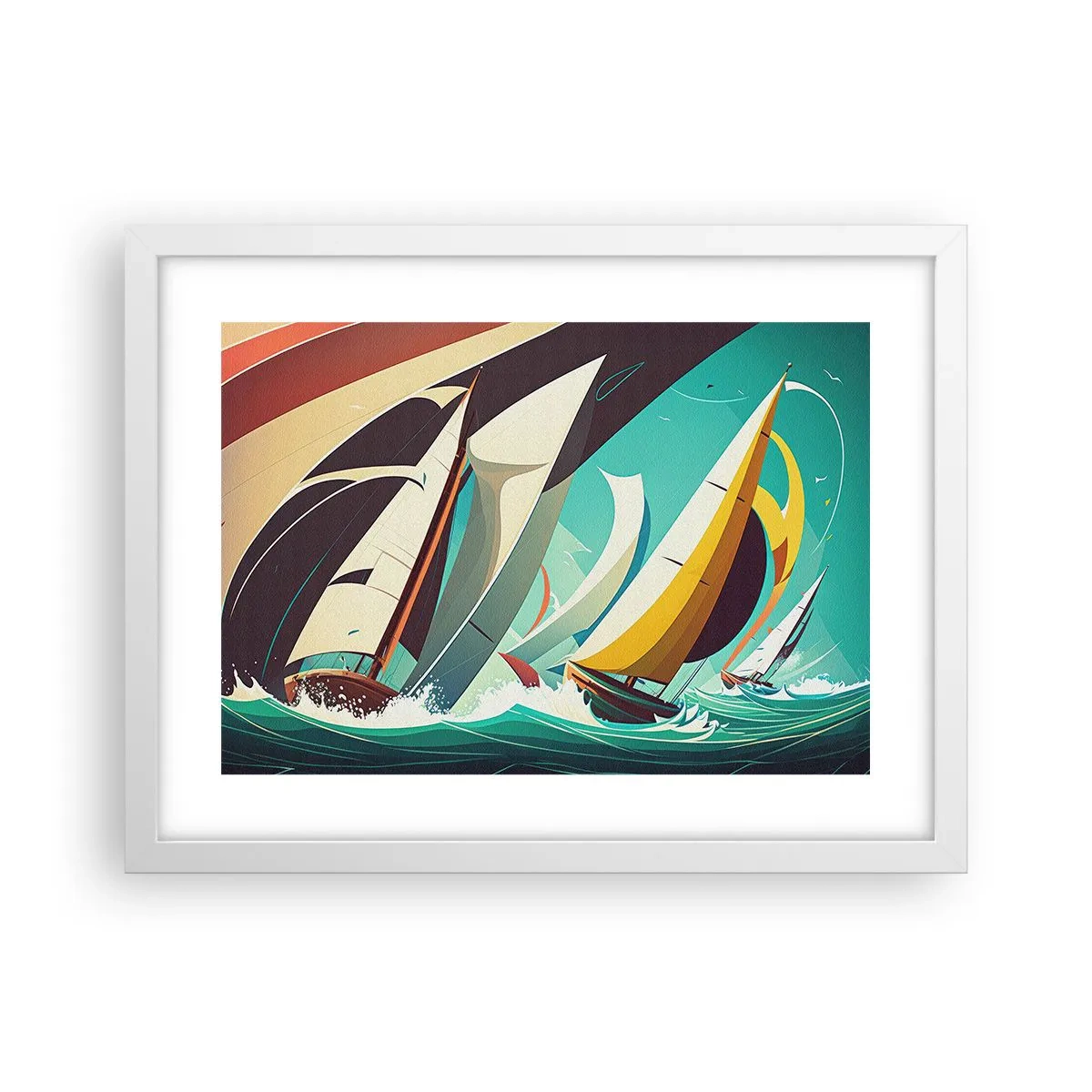 Poster in cornice bianca - Compagne degli elementi - 40x30 cm