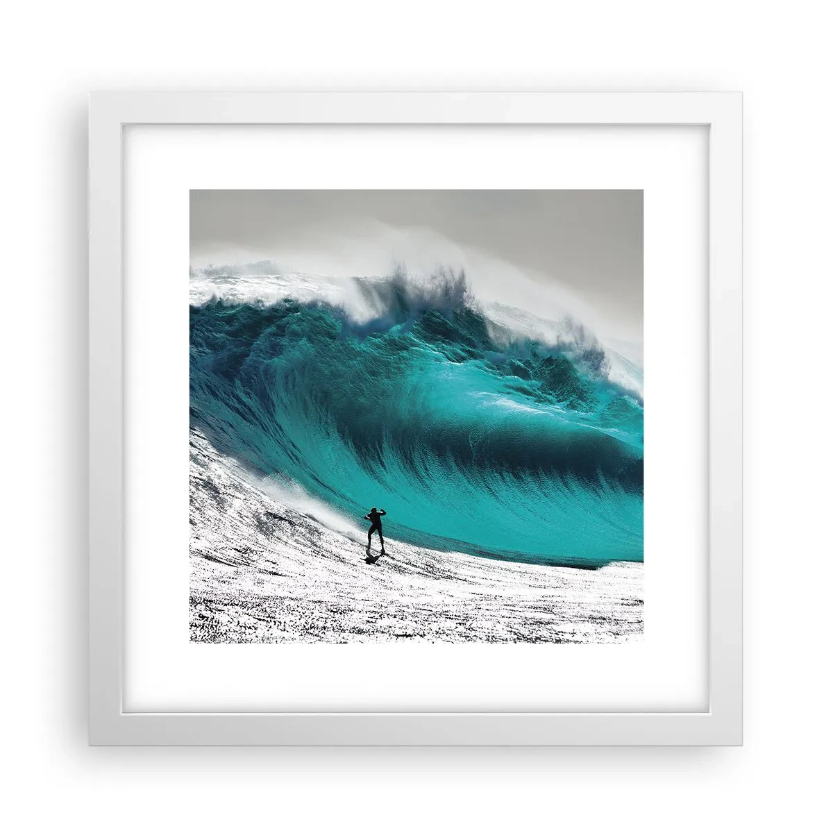 Poster in cornice bianca - Sfida accettata - 30x30 cm