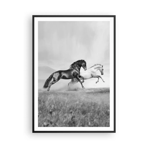 Poster in cornice nera - Angeli e demoni - 70x100 cm