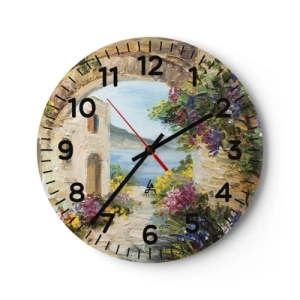 Orologio da parete - Orologio in Vetro - La bellezza della provincia costiera - 30x30 cm