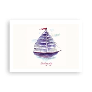 Poster - Gonfie vele e mare calmo - 70x50 cm