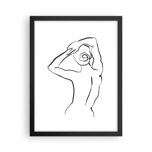 Poster in cornice nera - Nudo mattutino - 30x40 cm