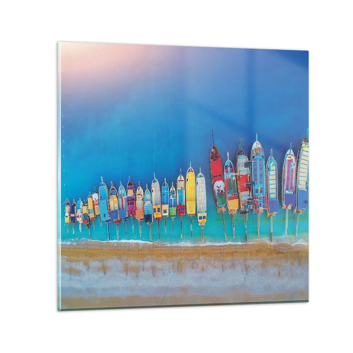 Quadro su vetro - A volo d'uccello - 50x50 cm