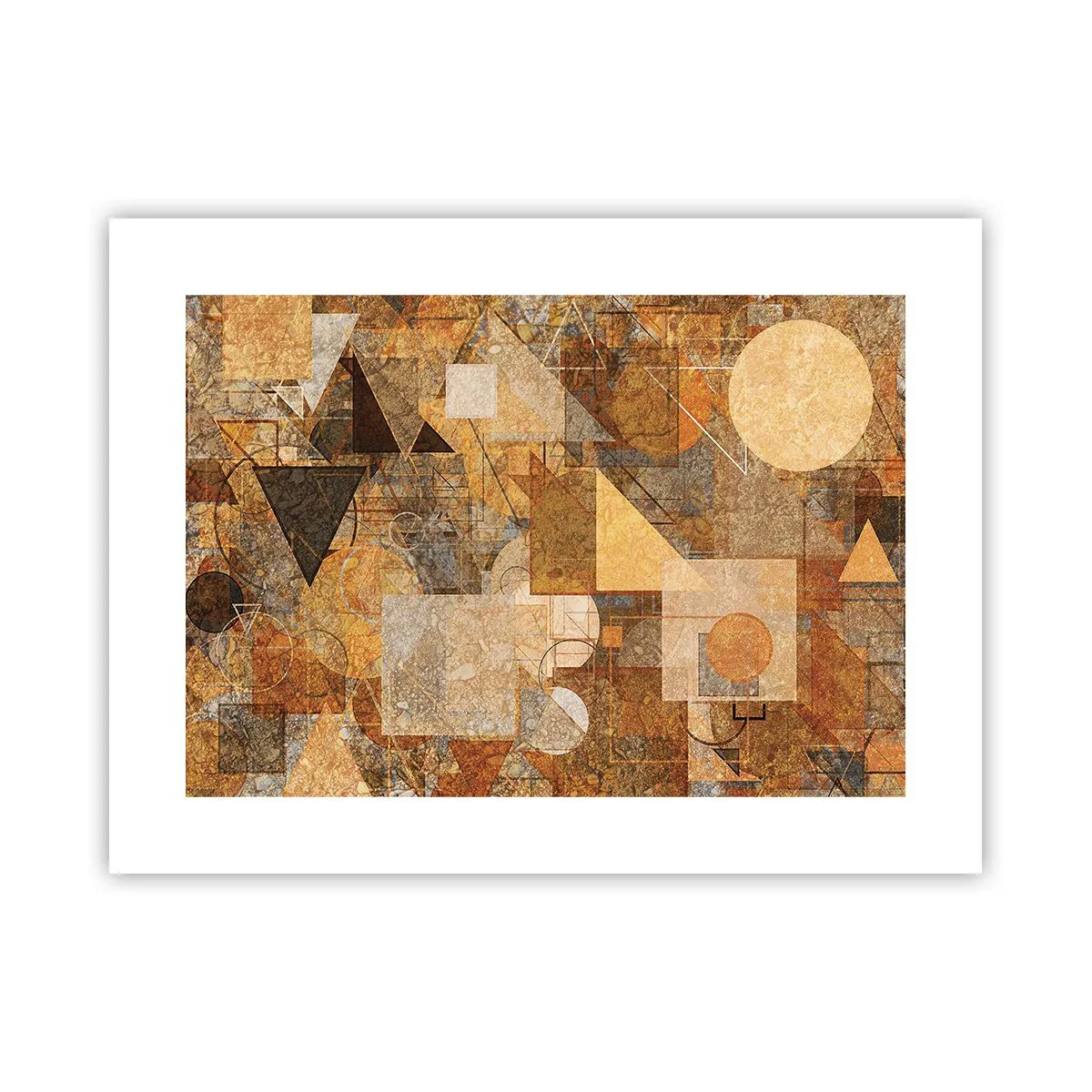 Poster - Studio cubista in marrone - 40x30 cm