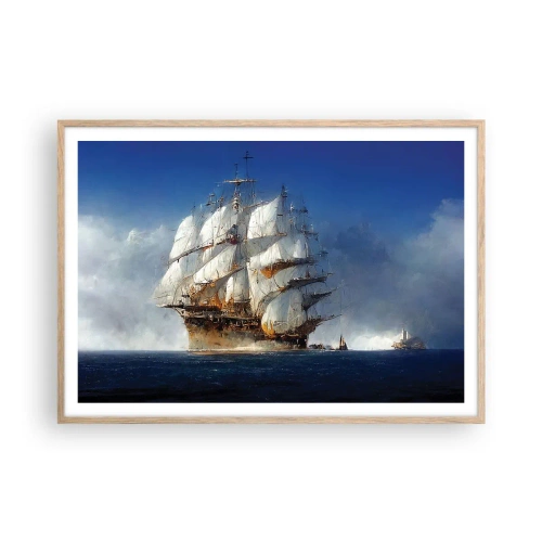 Poster in cornice rovere chiaro - The great glory! - 100x70 cm