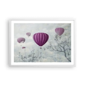Poster in cornice bianca - Come navi nel cielo - 70x50 cm