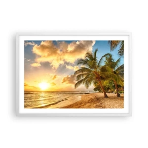 Poster in cornice bianca - Estate perpetua, vacanze per sempre - 70x50 cm