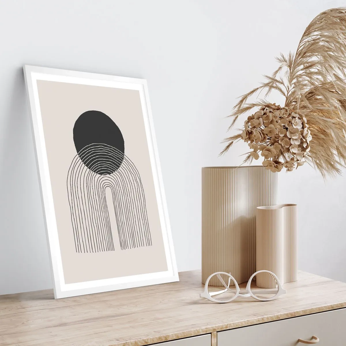 Poster in cornice bianca - Tremore e fiducia - 70x100 cm