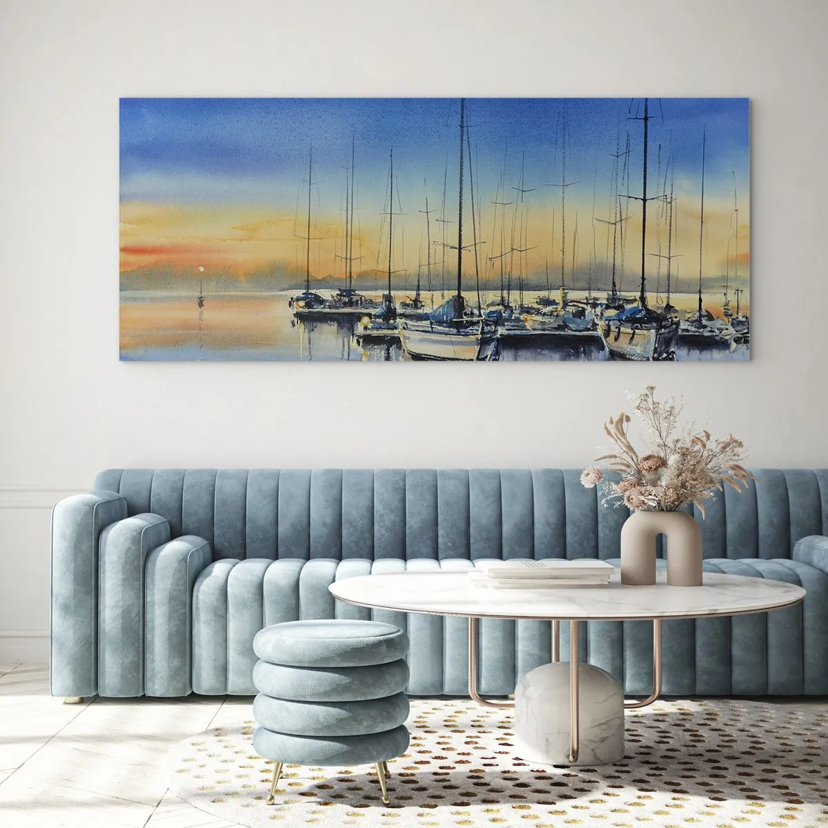 Quadro su vetro - La fine di una buona giornata - 100x40 cm