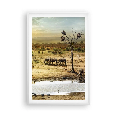 Poster in cornice bianca - "Un fiume usciva da Eden…" - 61x91 cm