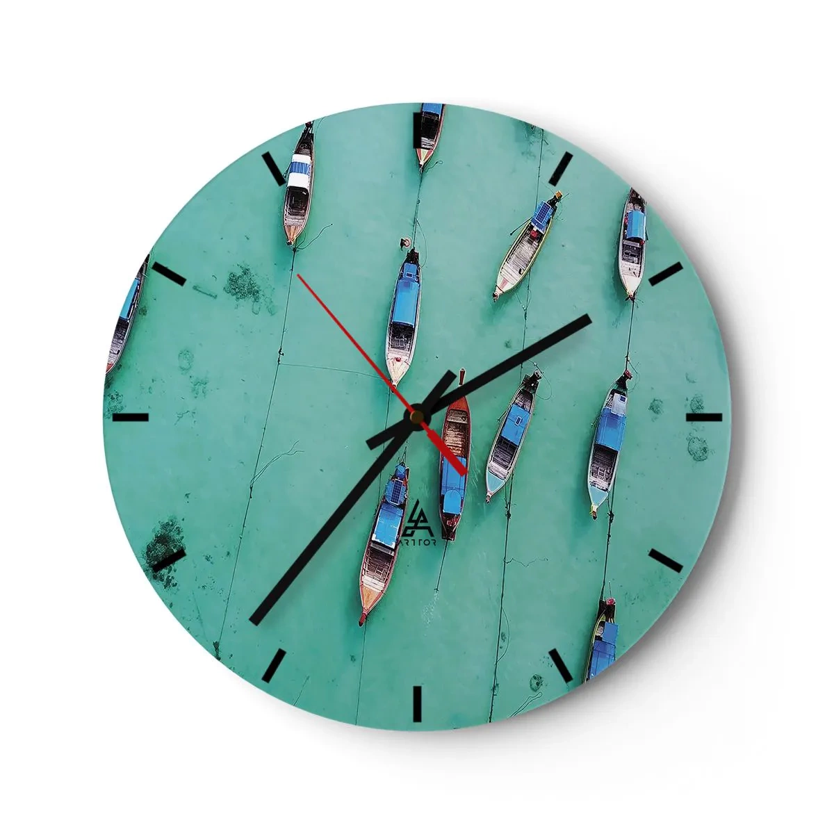 Orologio da parete - Orologio in Vetro - In gioiosa attesa - 40x40 cm