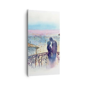 Quadro su tela - Stampe su Tela - Amanti parigini - 65x120 cm