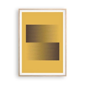 Poster in cornice rovere chiaro - La quadratura degli opposti - 70x100 cm