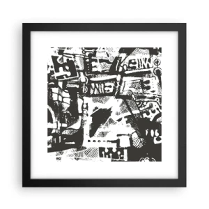 Poster in cornice nera - Ordine o caos? - 30x30 cm