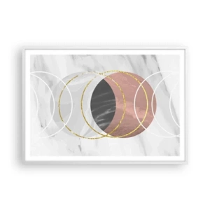 Poster in cornice bianca - La musica delle sfere - 100x70 cm