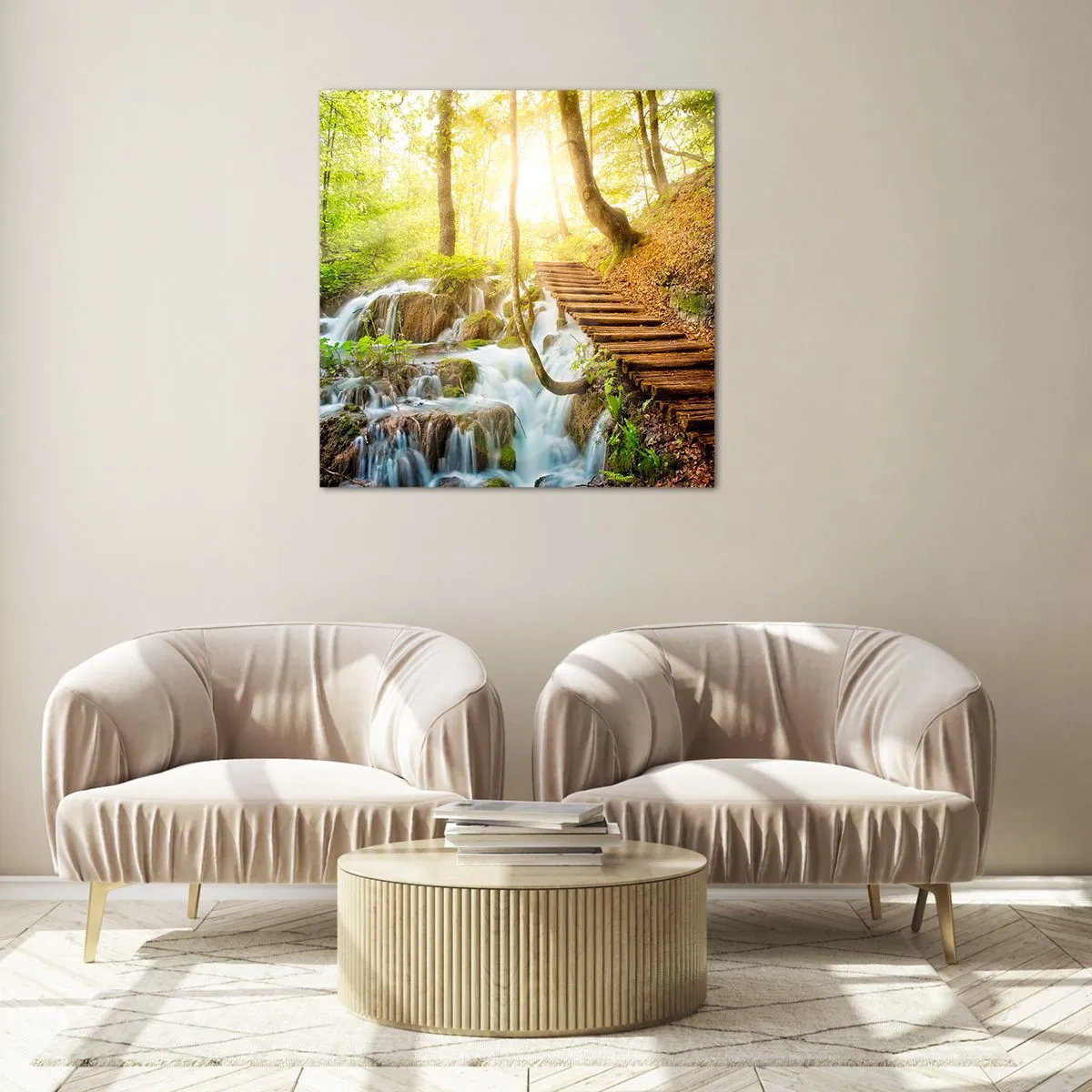 Quadro su vetro - Bramata freschezza - 70x70 cm