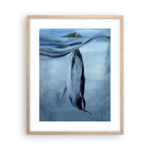 Poster in cornice rovere chiaro - I due mondi del nord - 40x50 cm