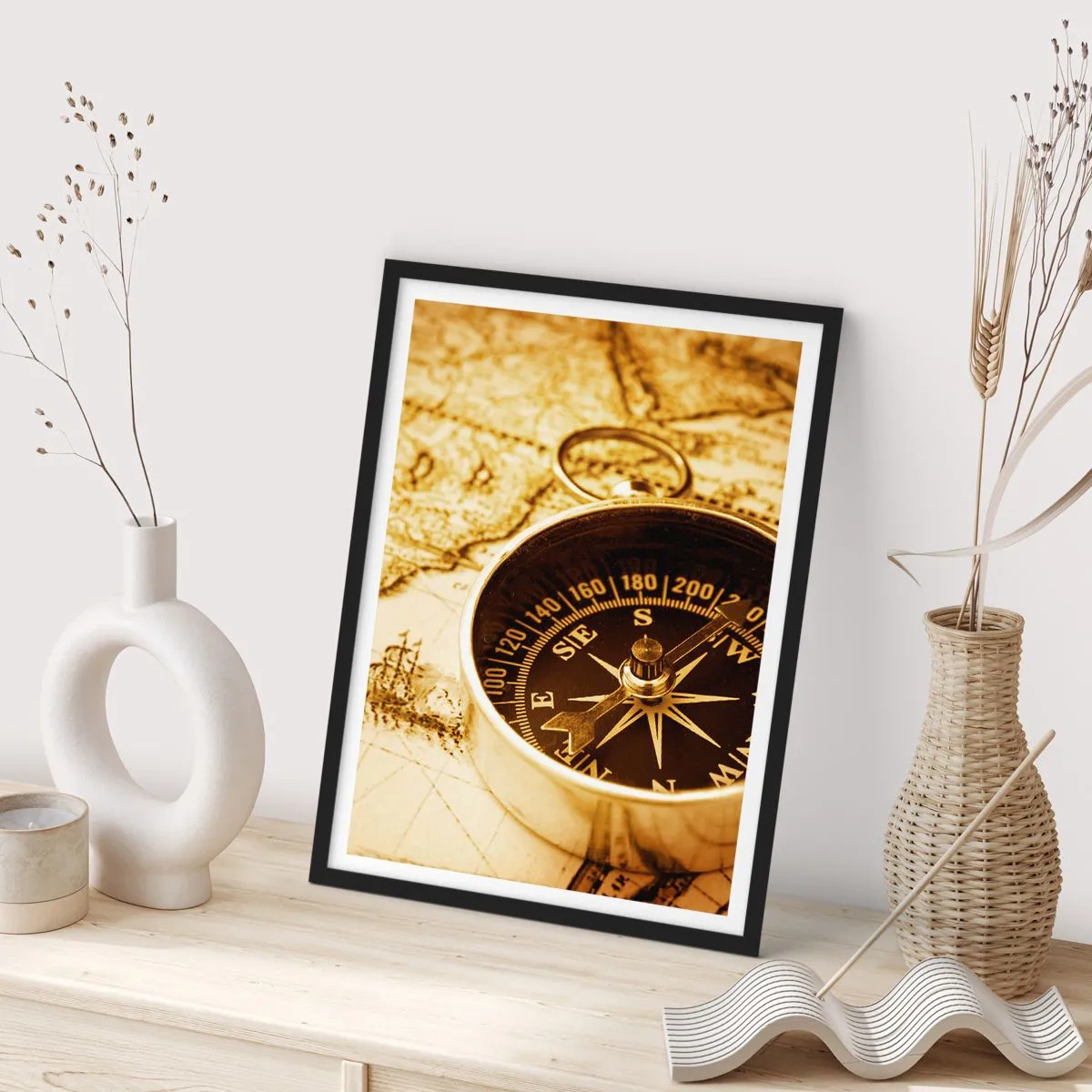 Poster in cornice nera - A est o a ovest? - 30x40 cm