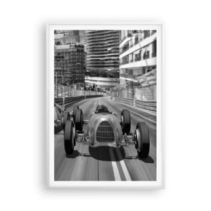 Poster in cornice bianca - Tanto tempo fa a Montecarlo - 70x100 cm