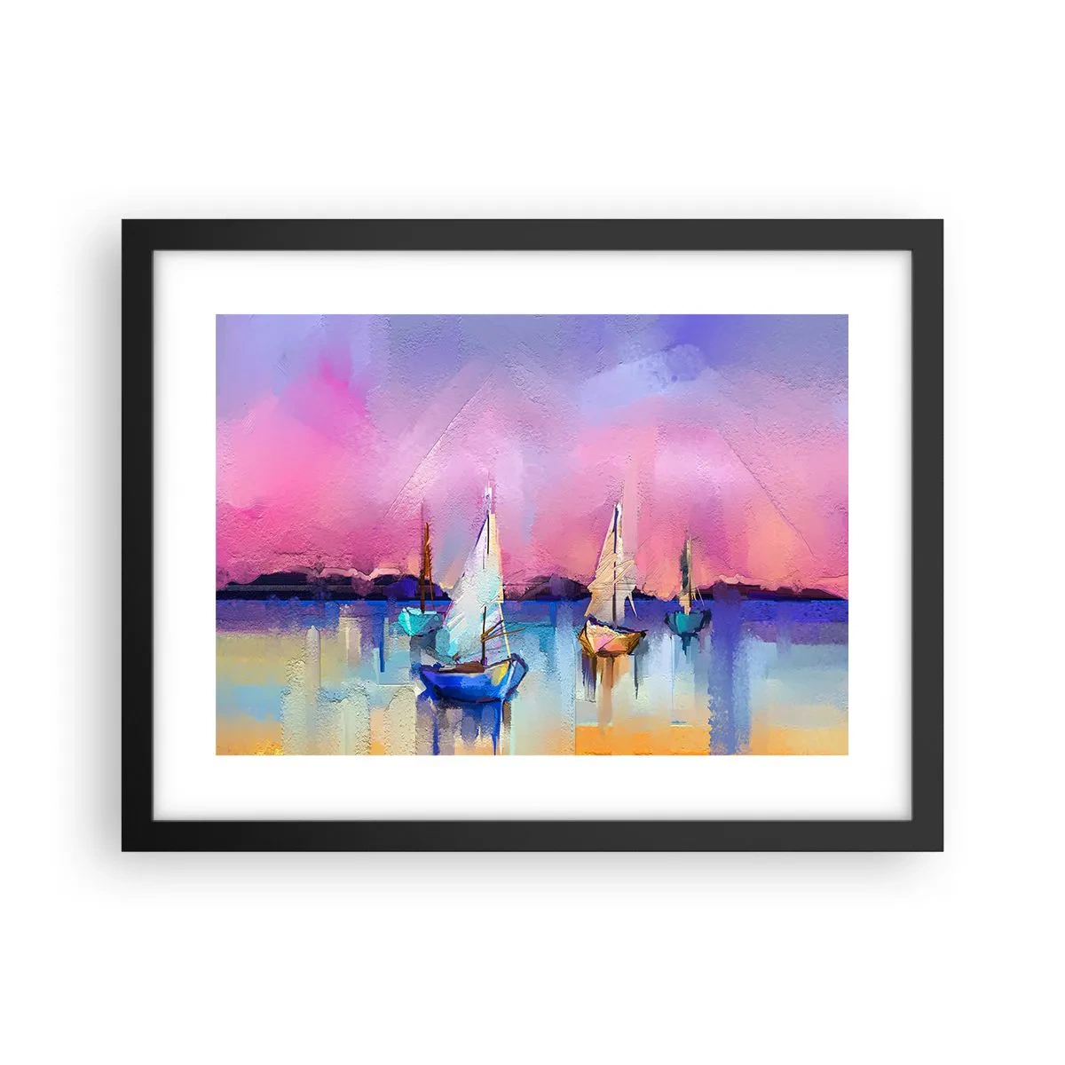 Poster in cornice nera - Direzione: mare aperto - 40x30 cm