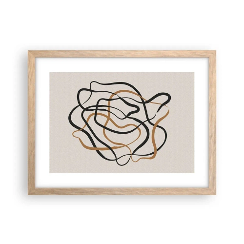 Poster in cornice rovere chiaro - Tutto è andato storto - 40x30 cm