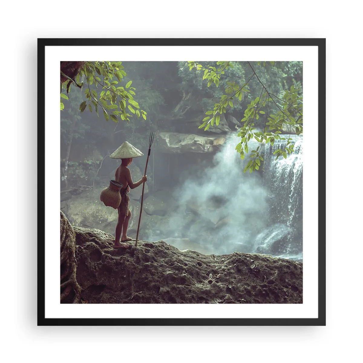 Poster in cornice nera - In armonia con la natura - 60x60 cm