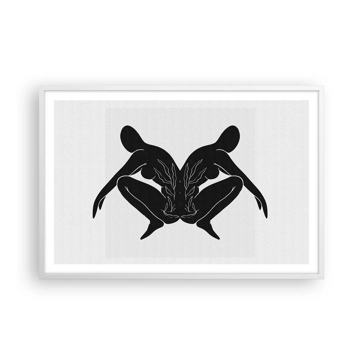 Poster in cornice bianca - Anima comune - 91x61 cm