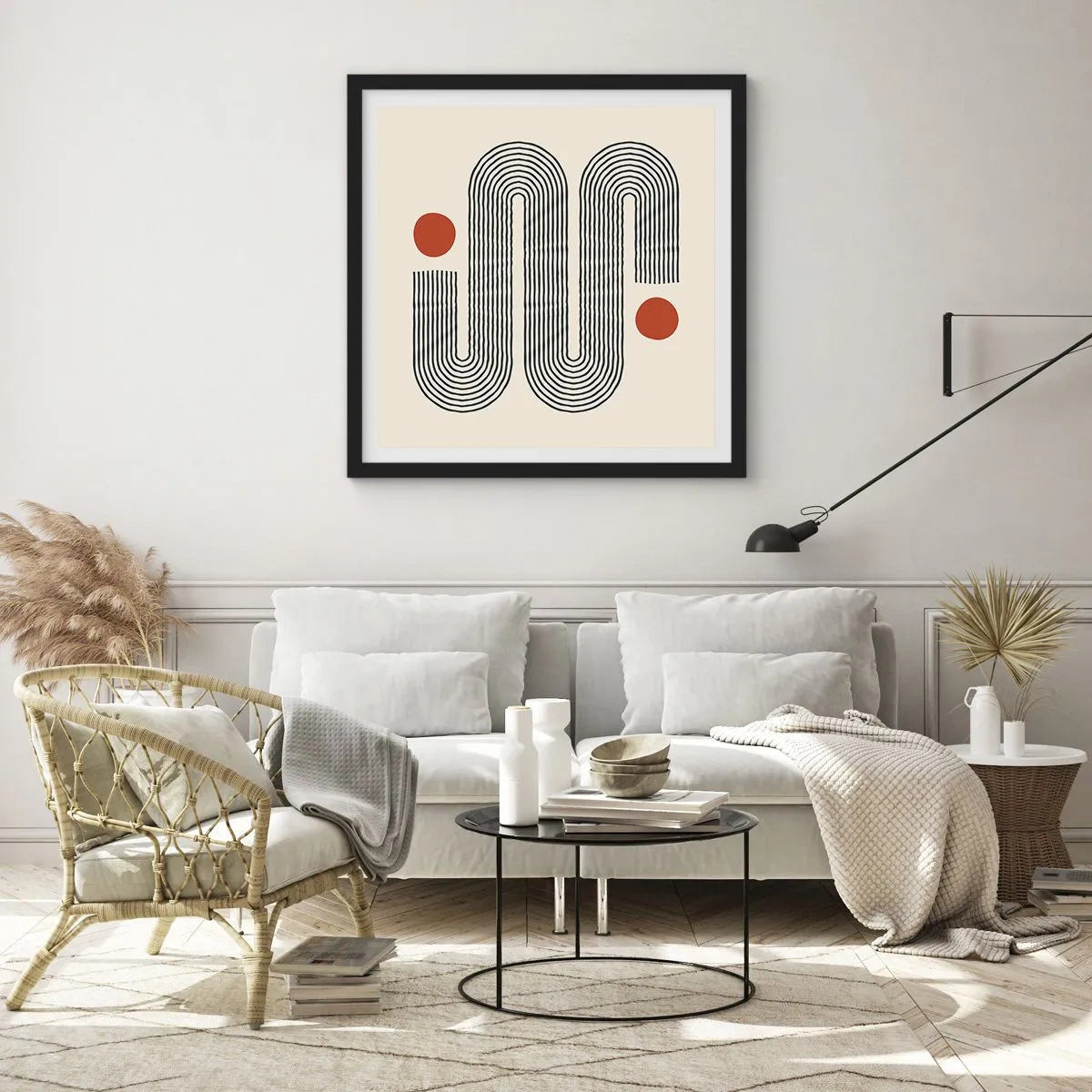 Poster in cornice nera - Dall'inizio alla fine - 50x50 cm