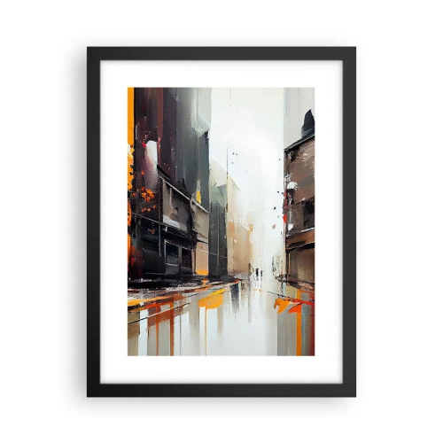 Poster in cornice nera - Un giorno di pioggia - 30x40 cm