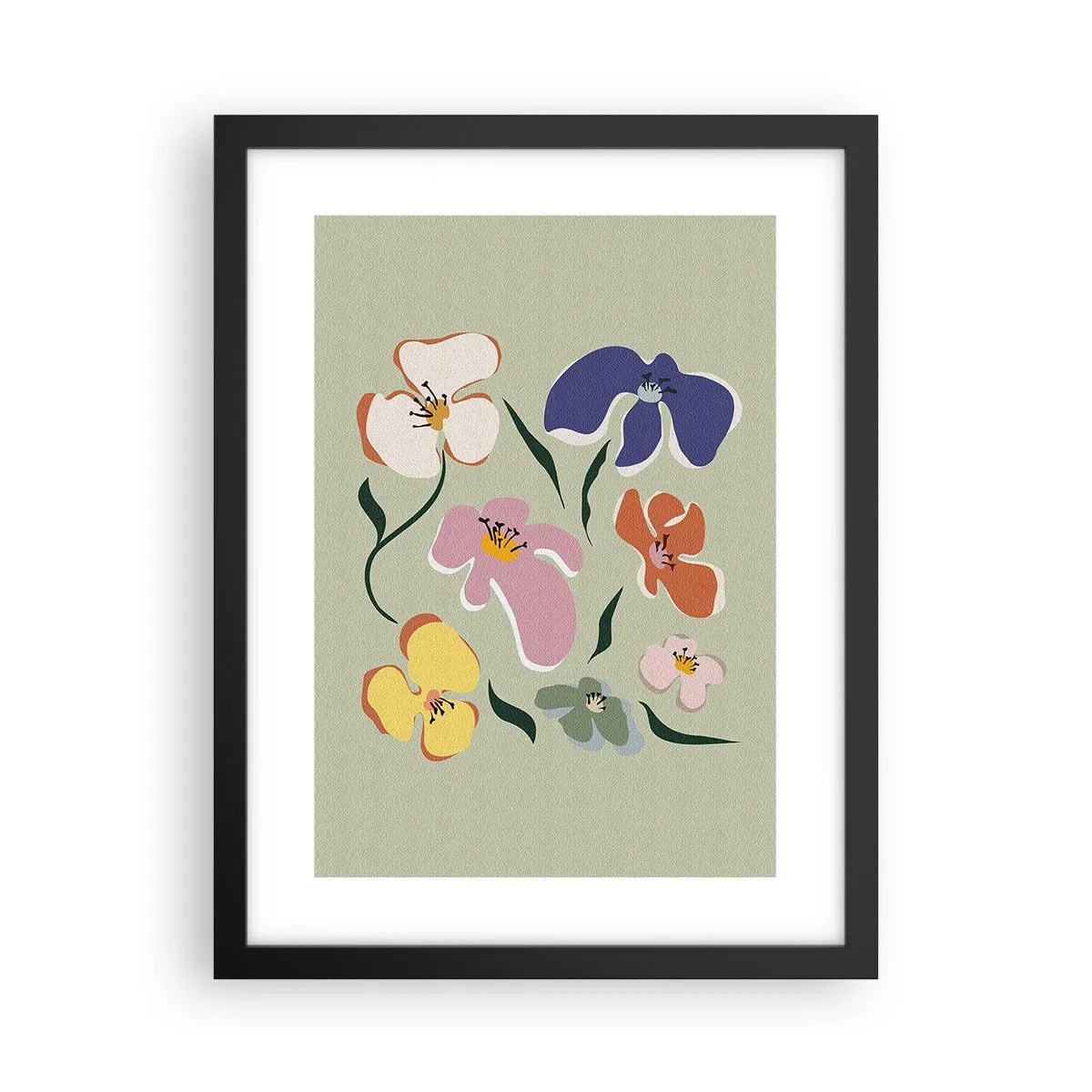 Poster in cornice nera - Compagne delle viole - 30x40 cm