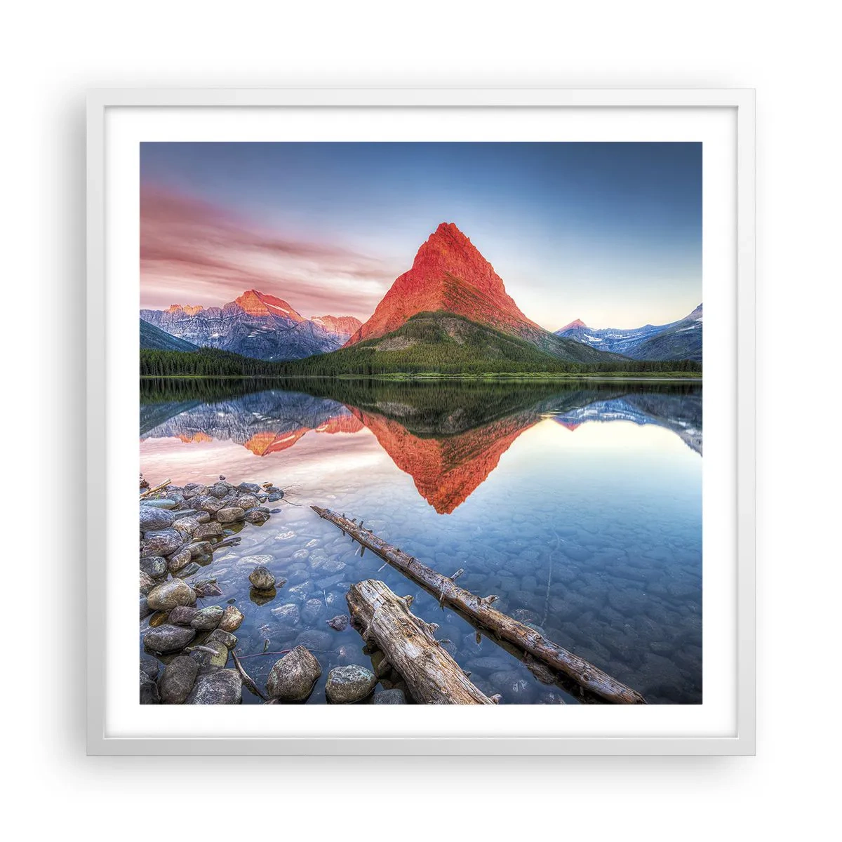 Poster in cornice bianca - Caldo e freddo - 60x60 cm