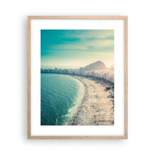 Poster in cornice rovere chiaro - Vacanze senza fine a Rio - 40x50 cm