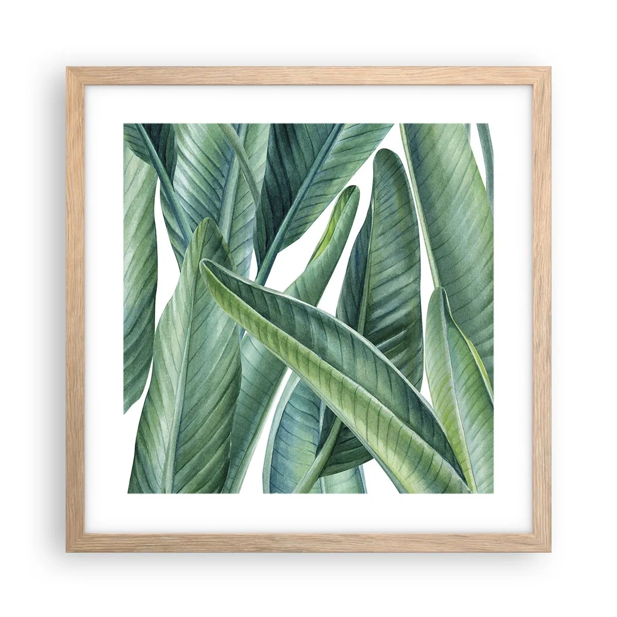 Poster in cornice rovere chiaro - Il verde in sé - 40x40 cm