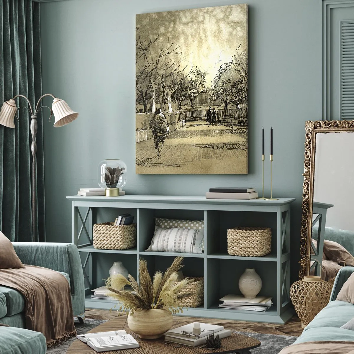 Quadro su tela - Stampe su Tela - Attimo fermato con la penna - 45x80 cm