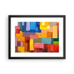 Poster in cornice nera - Ognuno diverso, tutti colorati - 40x30 cm