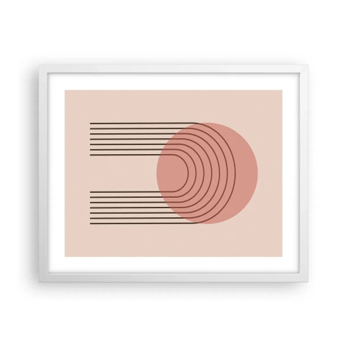 Poster in cornice bianca - Attrazione irresistibile - 50x40 cm