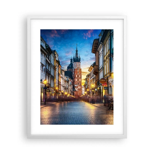 Poster in cornice bianca - La magia di Cracovia - 40x50 cm