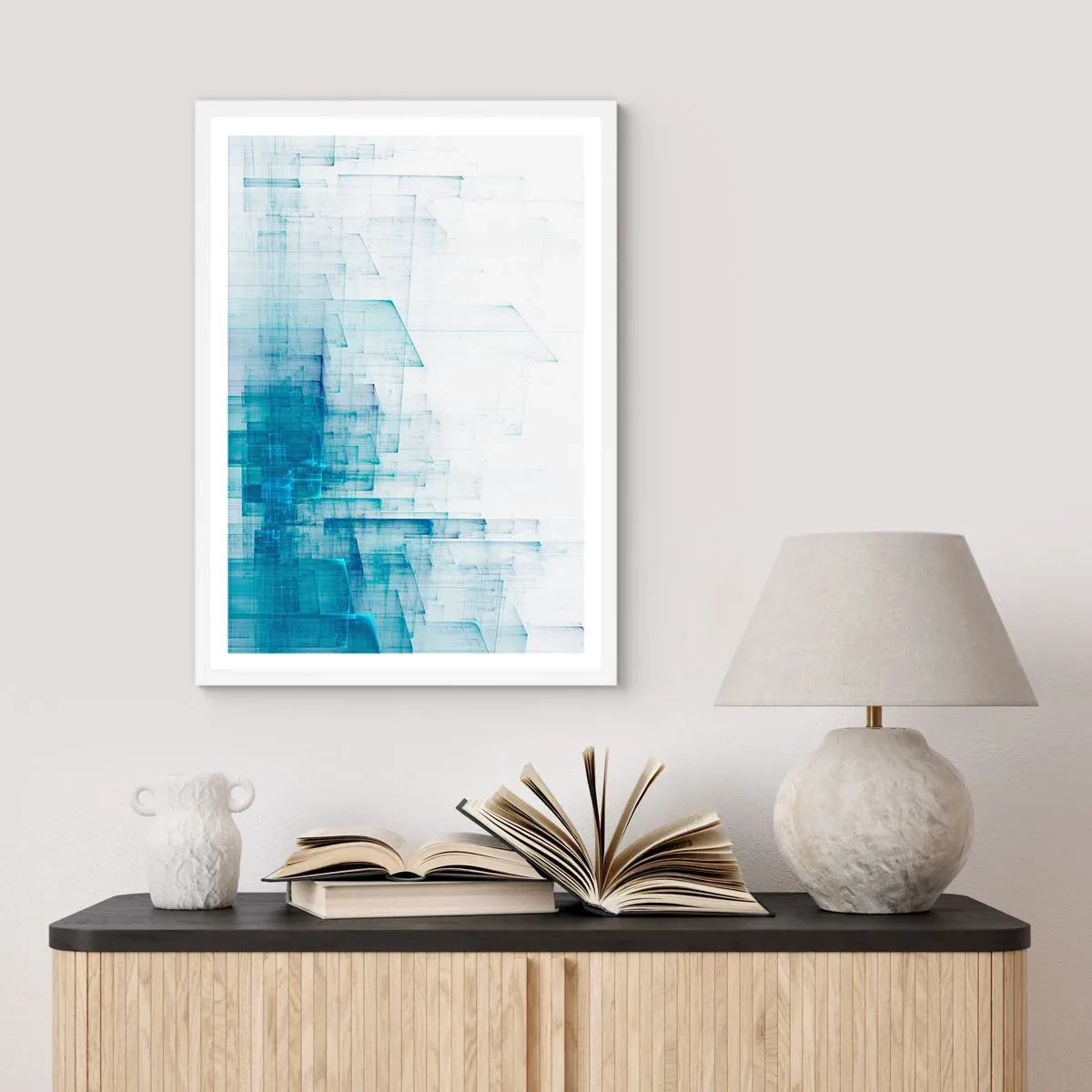 Poster in cornice bianca - E lo spazio fu - 50x70 cm