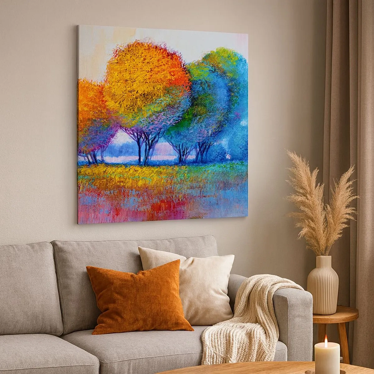 Quadro su tela - Stampe su Tela - Ciuffo di colori brillanti - 30x30 cm