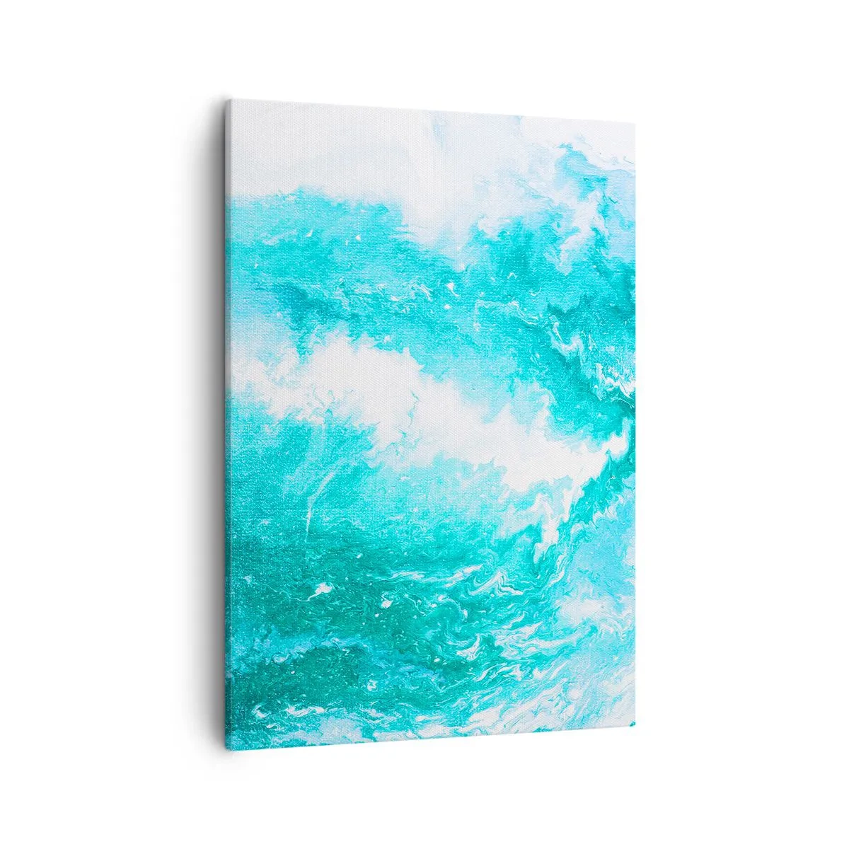 Quadro su tela - Stampe su Tela - Vortice astratto nei toni del blu - 50x70cm - Nel vortice degli elementi - Decorazione murale moderna per soggiorno e camera da letto ARTTOR
