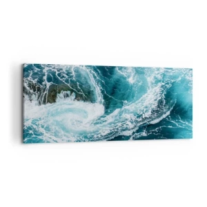 Quadro su tela - Stampe su Tela - Vortice oceanico dinamico - 120x50cm - La porta verso il centro della Terra - Decorazione murale moderna per soggiorno e camera da letto ARTTOR